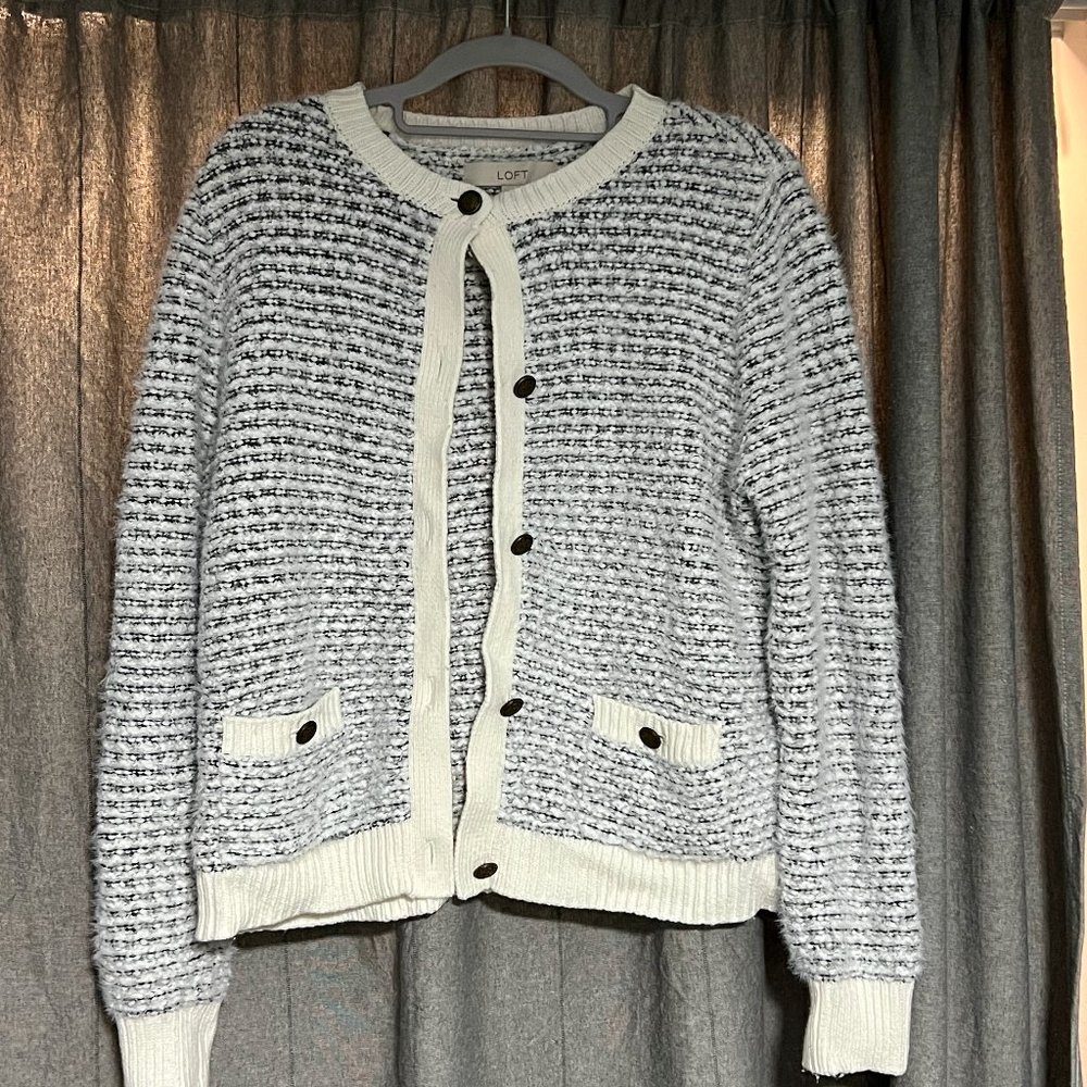 Loft Black and White Cardigan
